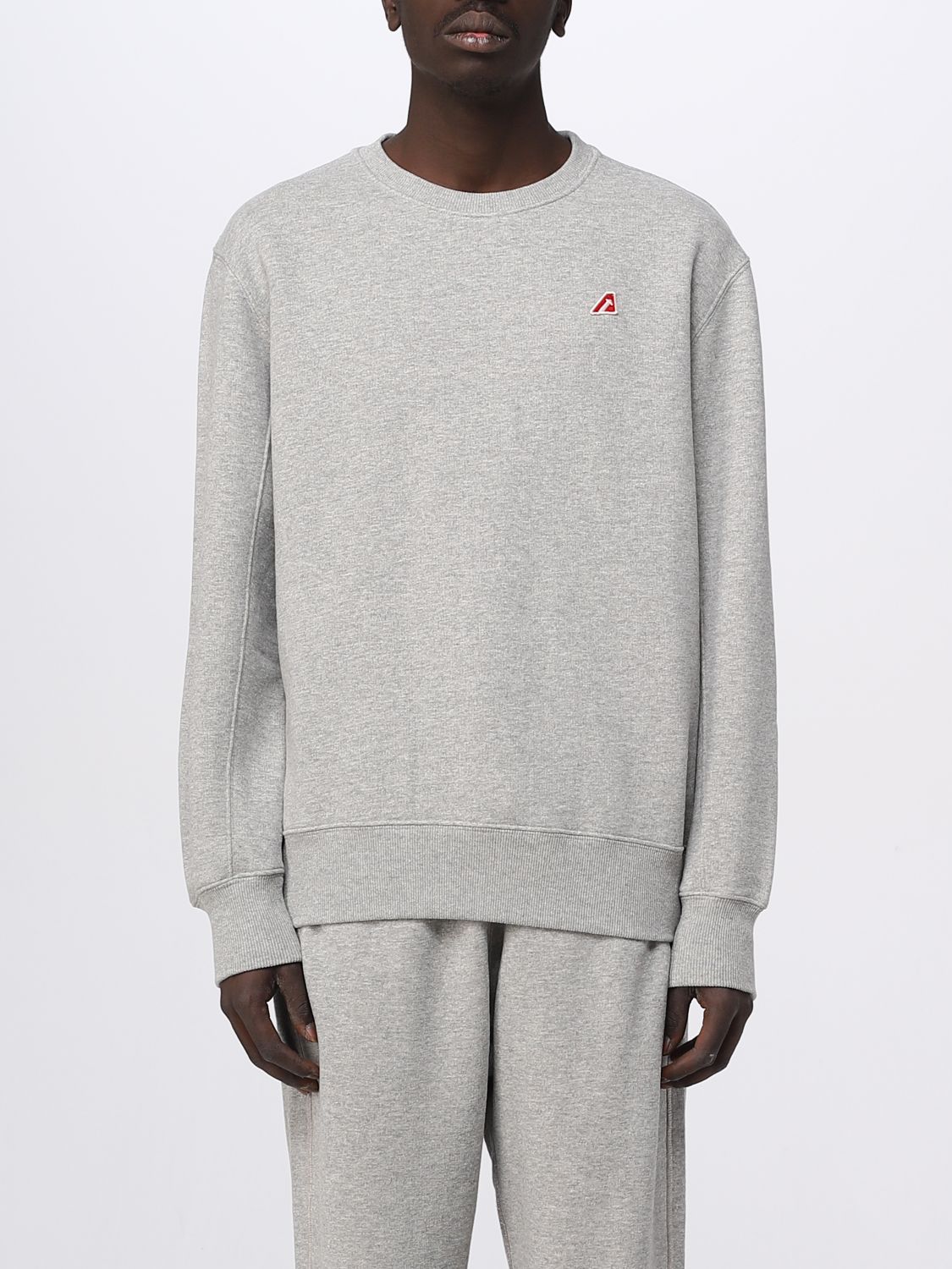 Shop Autry Cotton Sweatshirt In Grey
