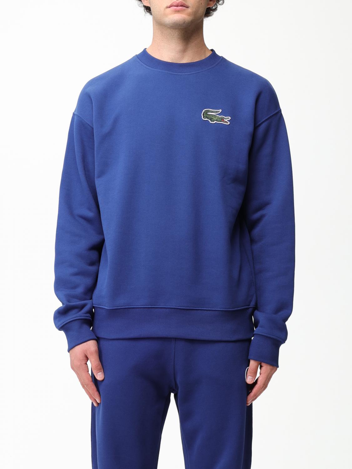 LACOSTE sweatshirt for man Royal Blue Lacoste sweatshirt