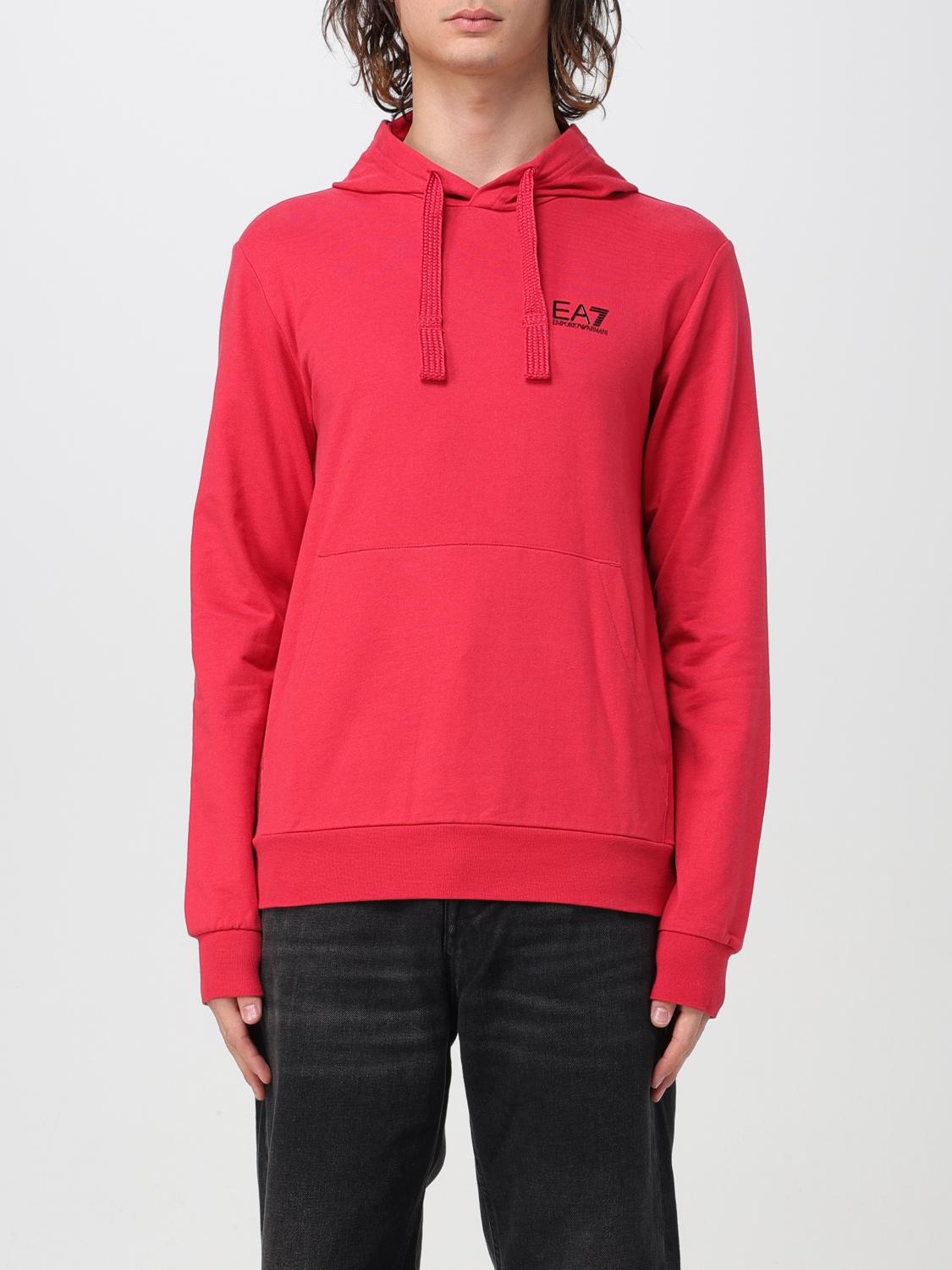 Ea7 red outlet hoodie