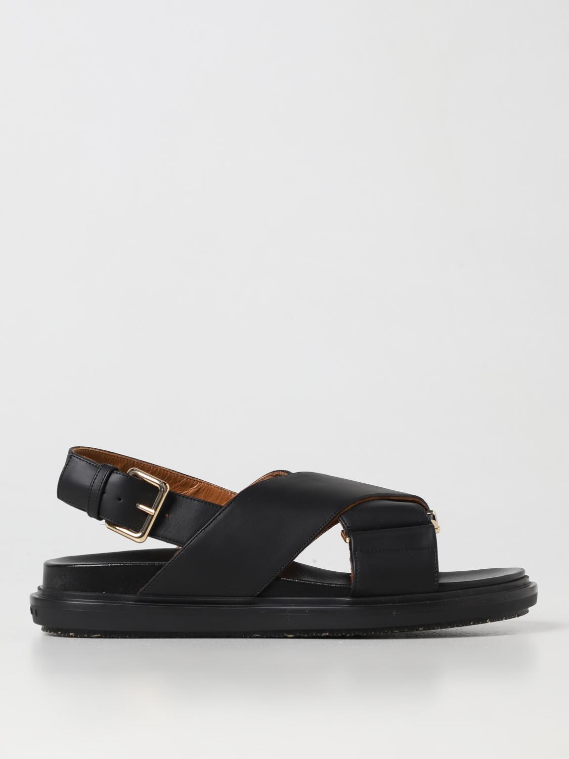 Flat Sandals MARNI Woman colour Black