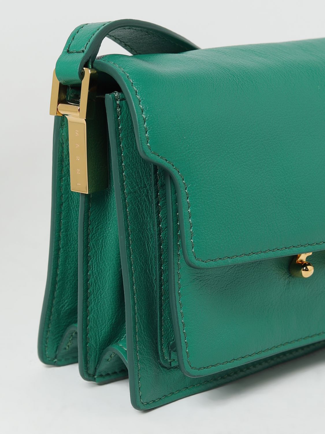 MARNI: Trunk Mini bag in tumbled leather - Leather  Marni mini bag  SBMP0075Y0P2644 online at