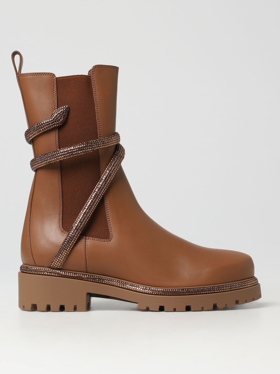 Shop René Caovilla Cleo Leather Ankle Boots
