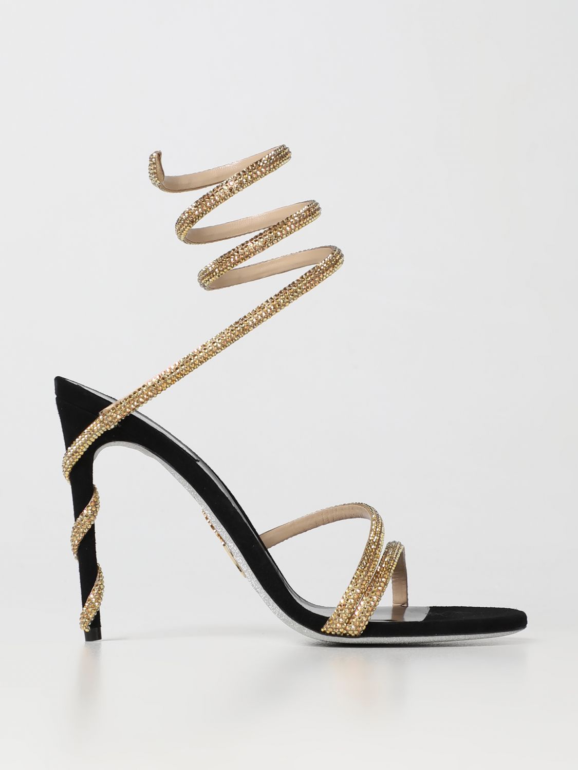 RENE CAOVILLA: heeled sandals for woman - Brown | Rene Caovilla heeled ...