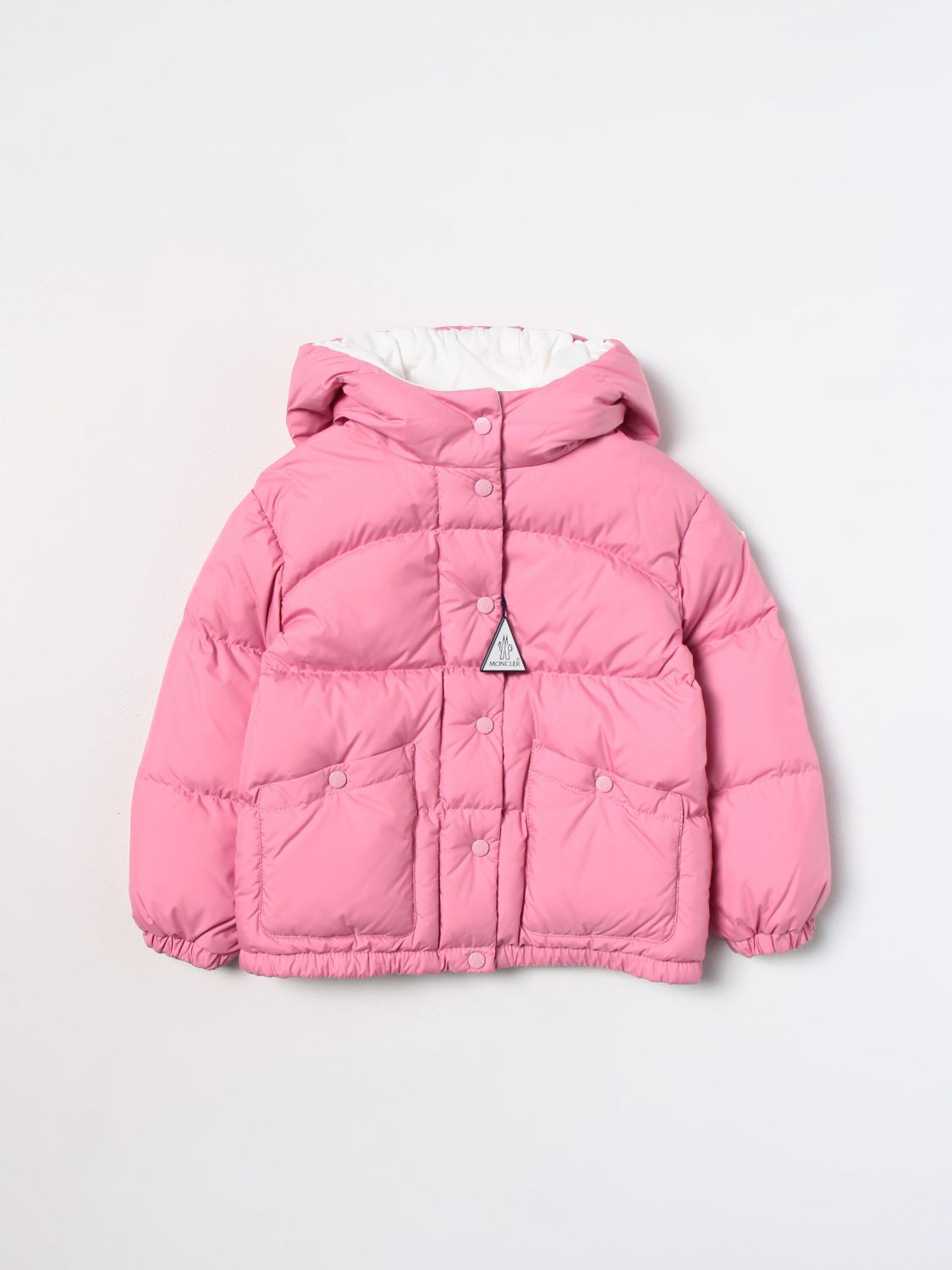 MONCLER: jacket for baby - Pink | Moncler jacket 1A0001354A81 online on ...