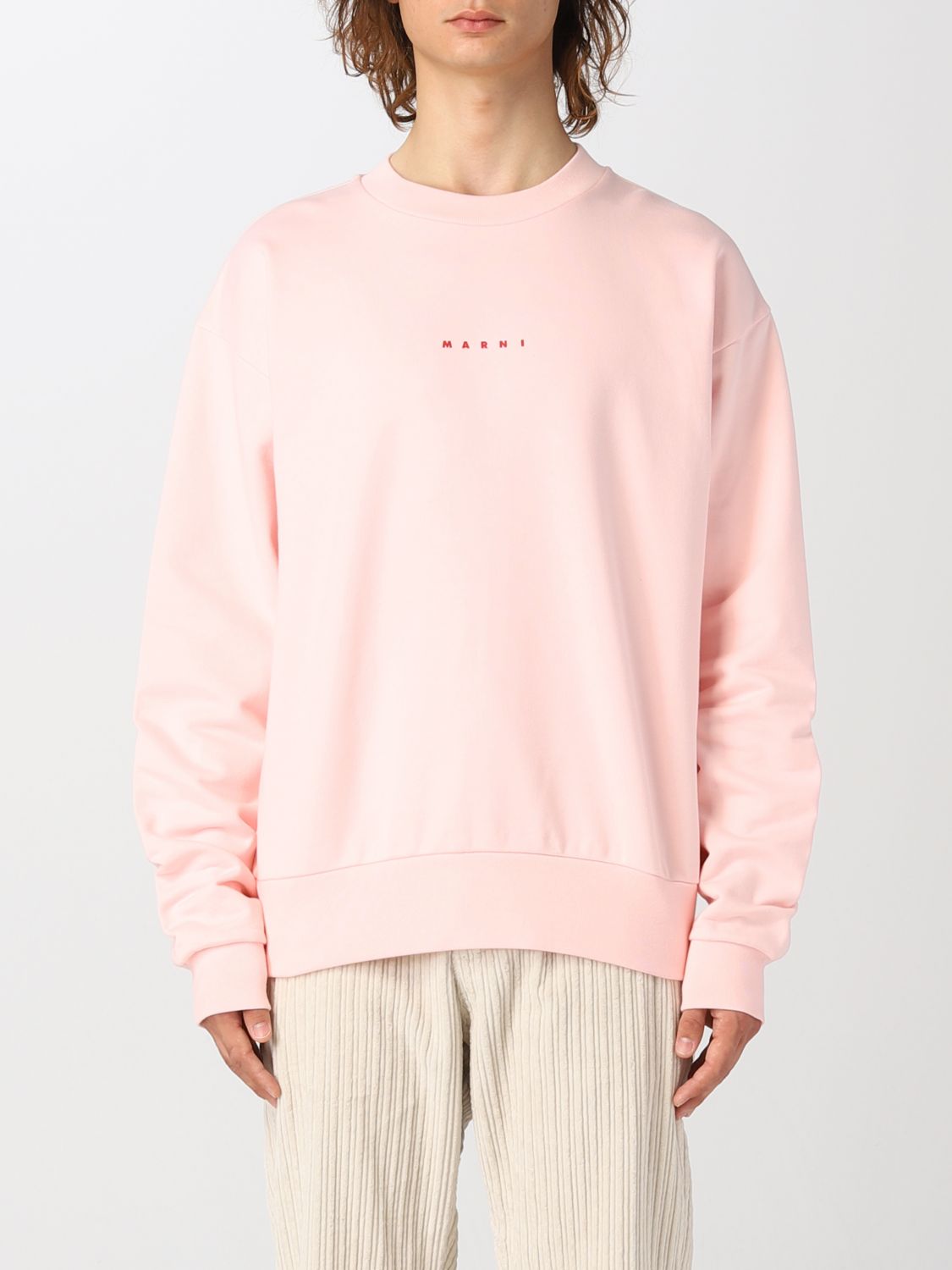 Shop Marni Sweatshirt In Cotton In Pink