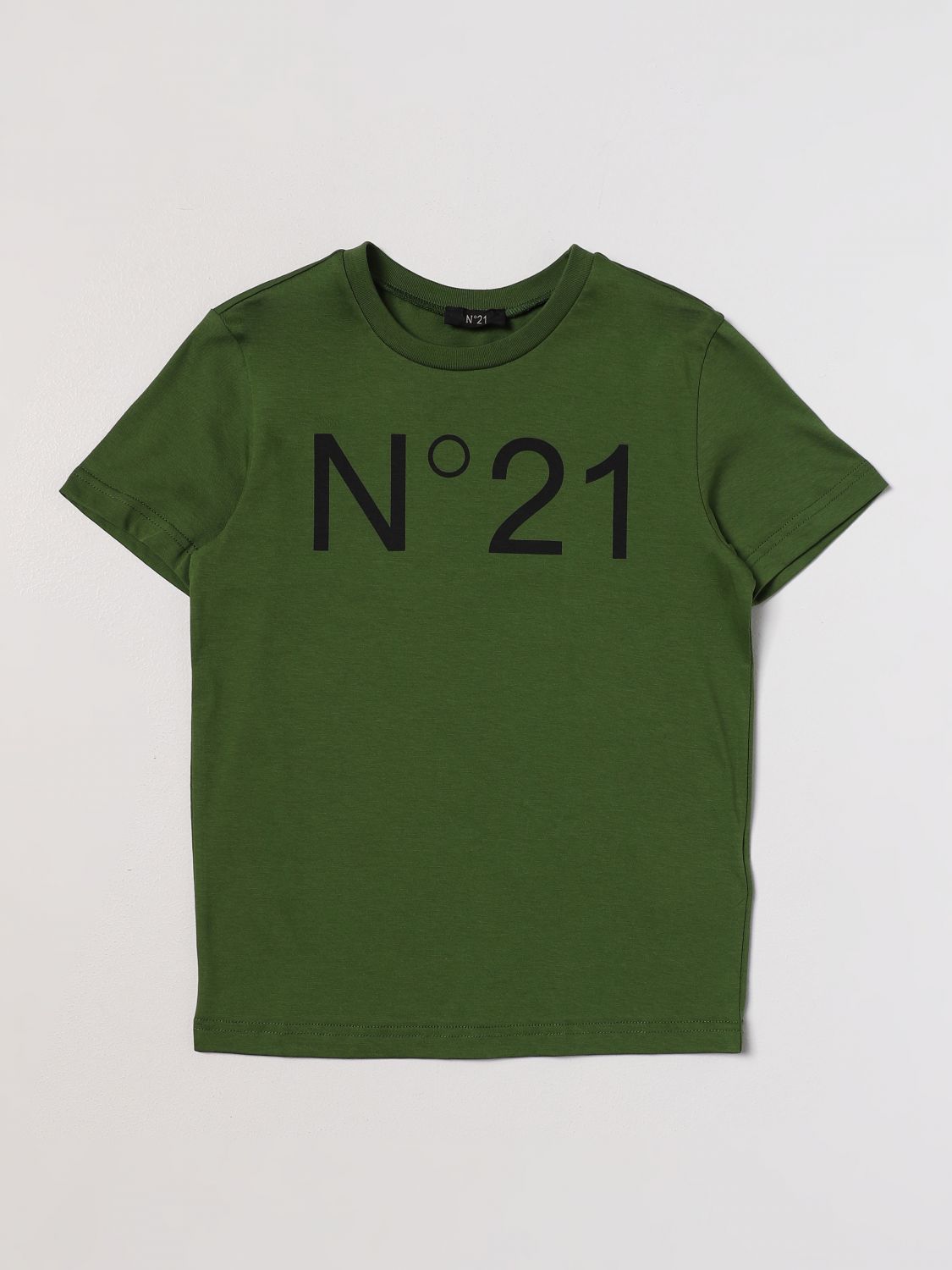 N°21 Kids' T-shirt In Cotton In Green