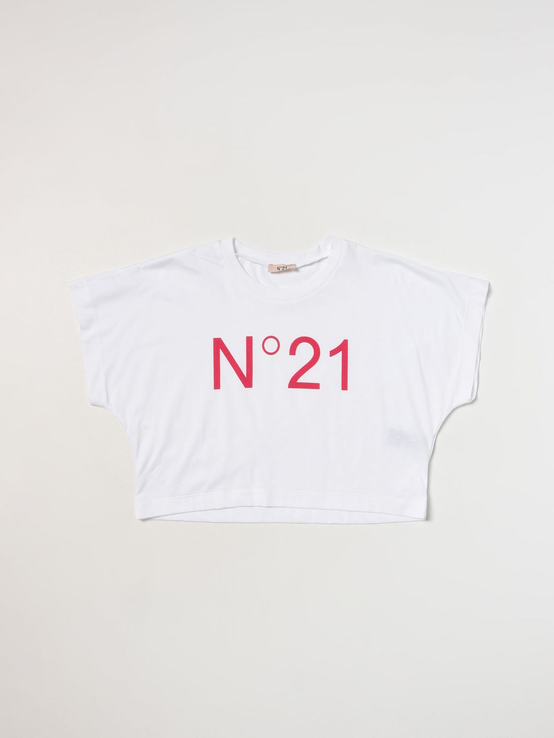 N°21 Kids' T-shirt In Cotton In White