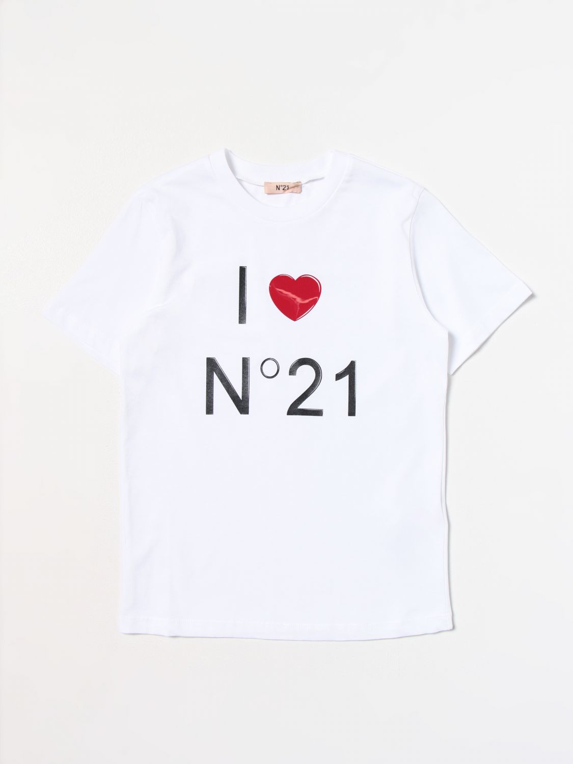 N°21 Kids' T恤 N° 21 儿童 颜色 白色 In White