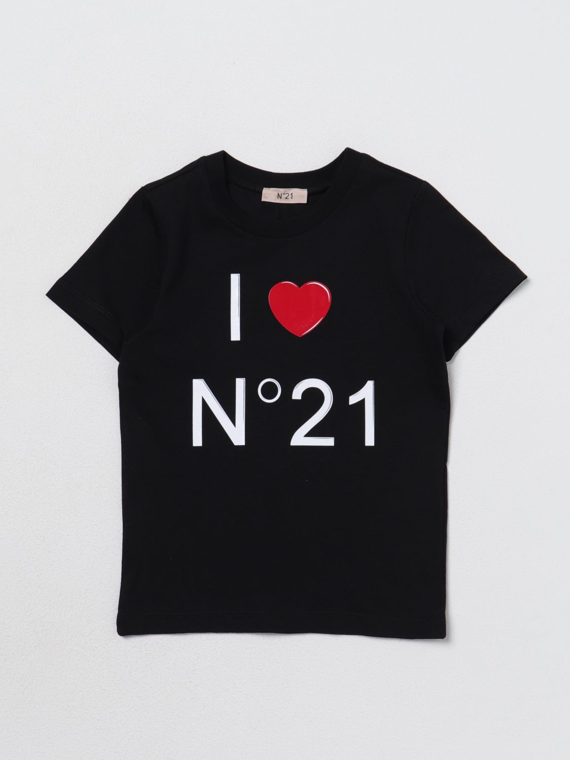 N°21 Kids' T-shirt In Cotton In Black