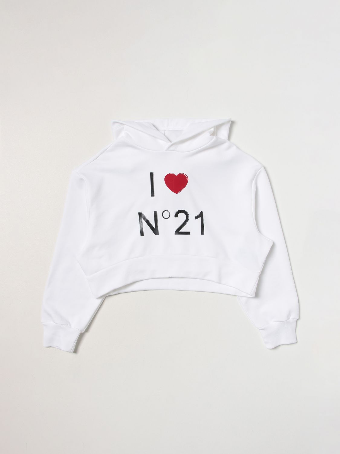 N°21 Kids' Sweatshirt In Cotton In White