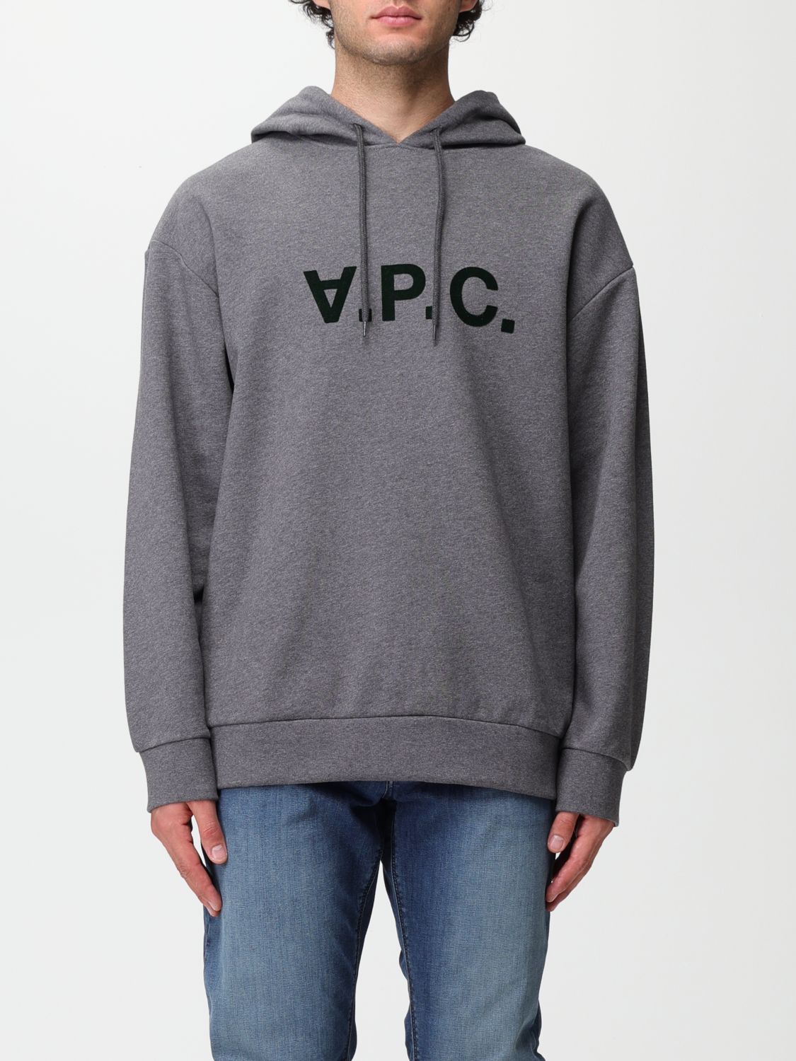 Shop Apc Sweatshirt A.p.c. Men Color Grey