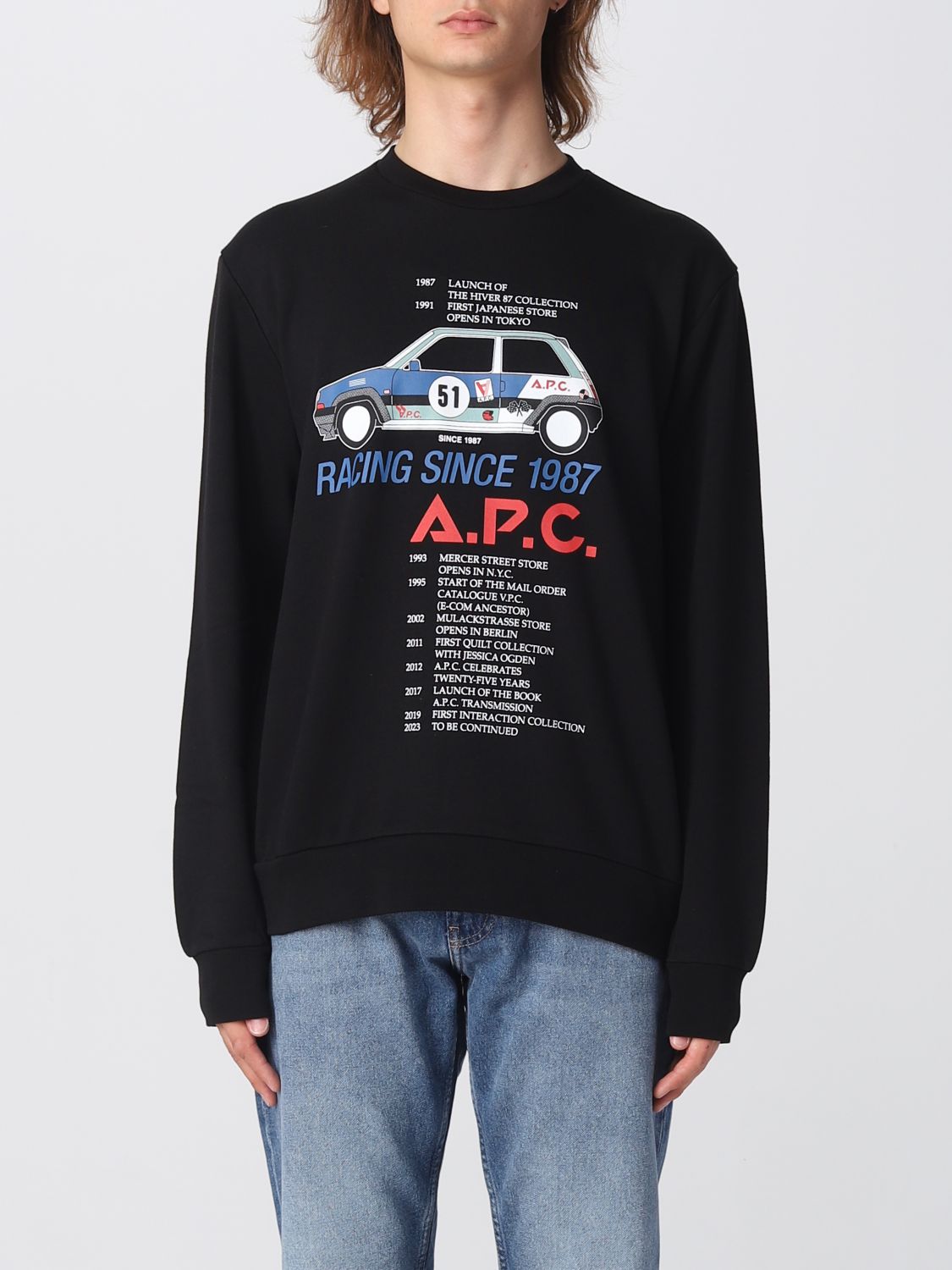 Apc Sweatshirt A.p.c. Herren Farbe Schwarz In Black