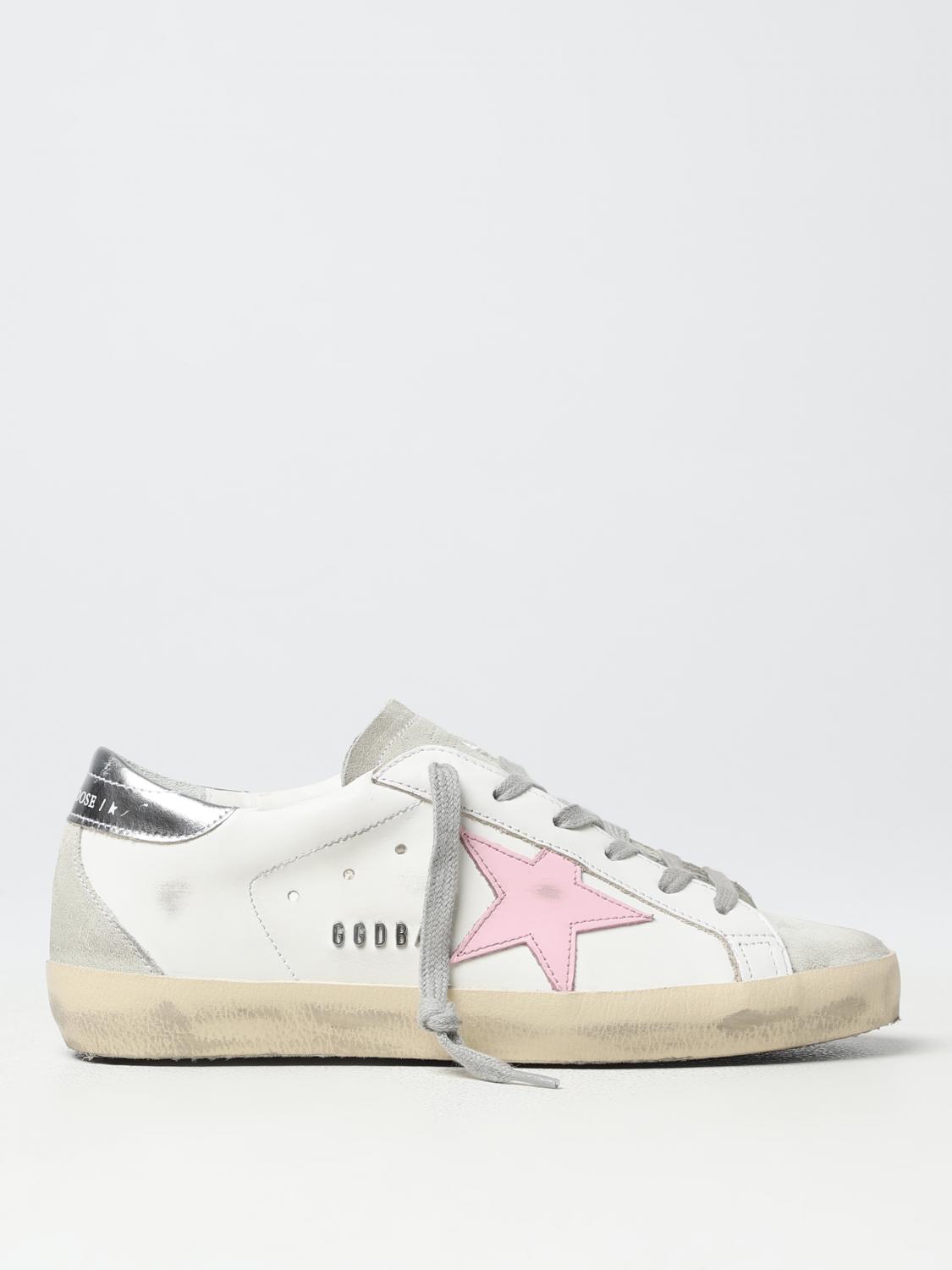 GOLDEN GOOSE: Super Star sneakers in used leather - White | Golden Goose  sneakers GWF00102F00243581482 online at GIGLIO.COM