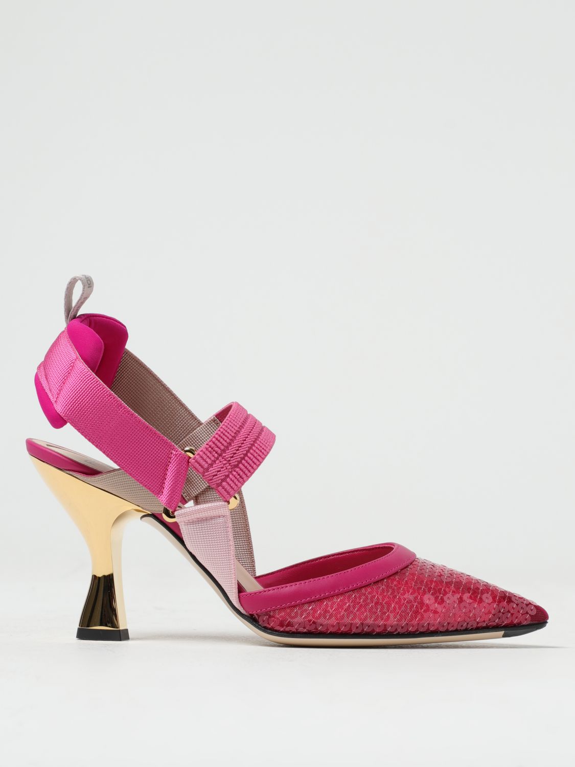 Fendi High Heel Shoes  Woman In Pink