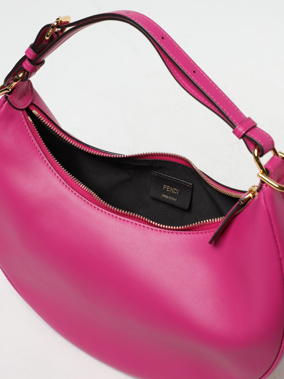 FENDI: bag in leather - Pink  Fendi shoulder bag 8BR798A5DY