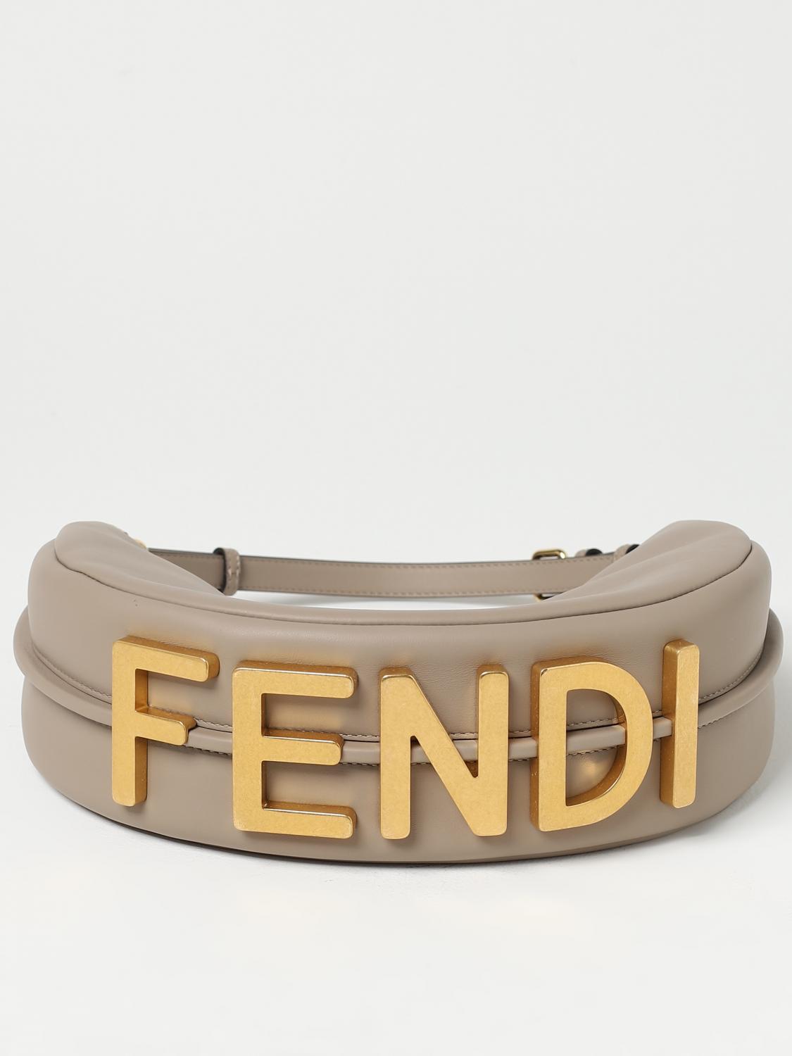 FENDI: bag in leather - Pink  Fendi shoulder bag 8BR798A5DY