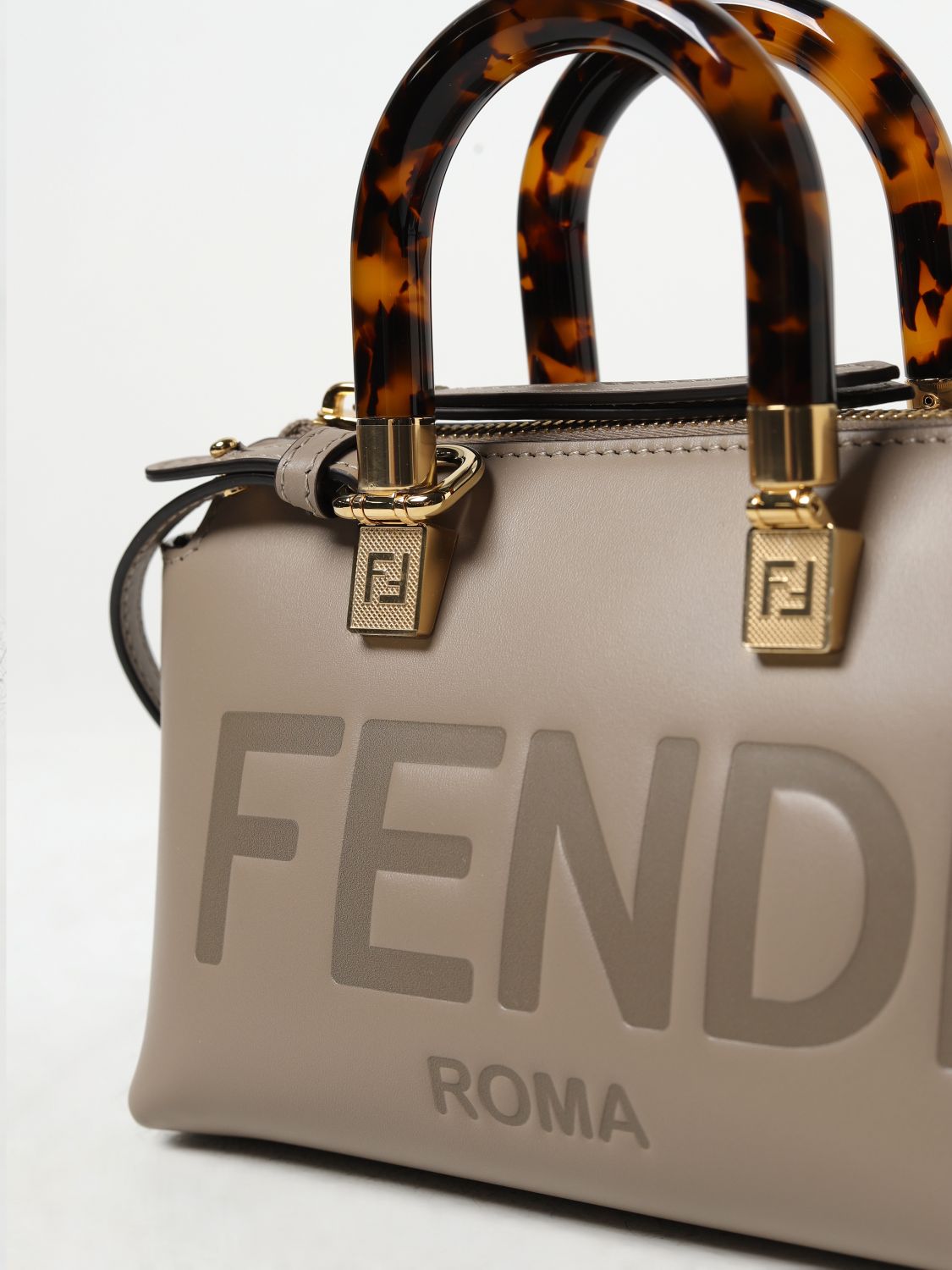 FENDI: By The Way bag in smooth leather - Dove Grey | Fendi mini bag  8BS067ABVL online at