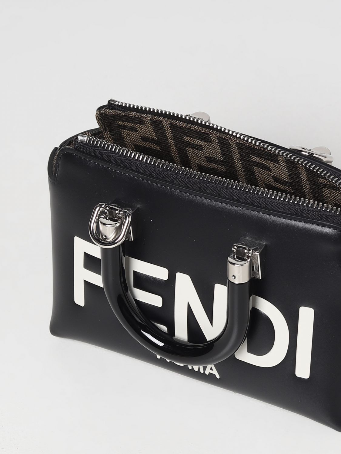 FENDI: By The Way bag in leather - White  Fendi mini bag 8BS067ABVL online  at