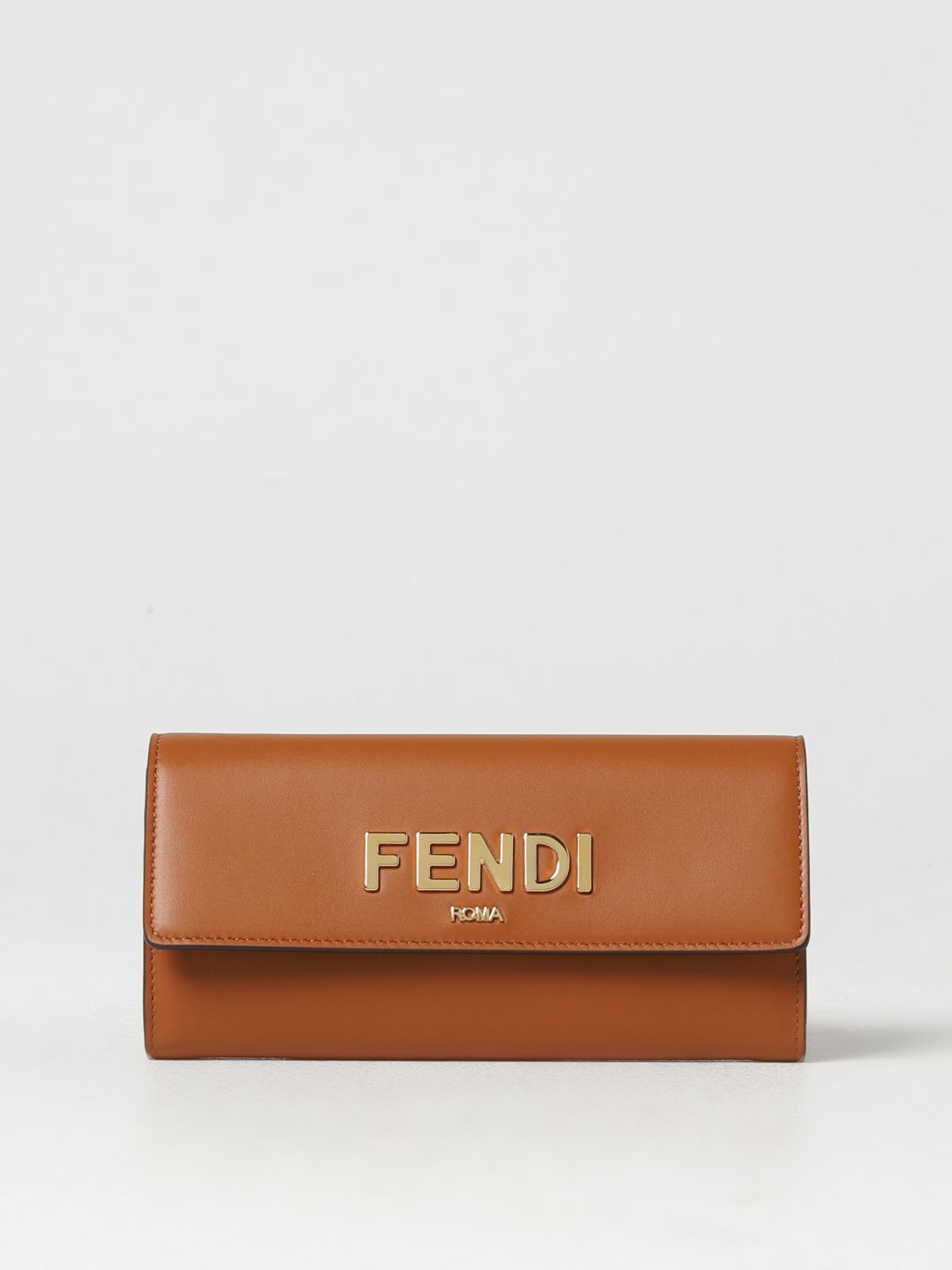 Fendi Women Roma Chain Pouch Wallet In Black