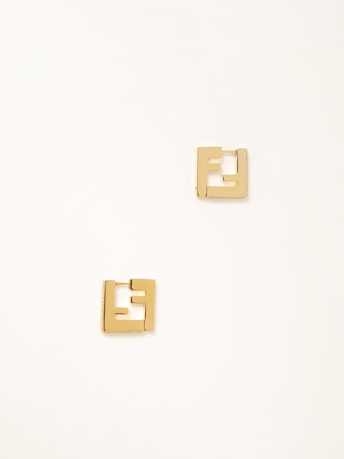 Fendi by Marc Jacobs Forever Fendi Earrings Gold-Colored Hoop Earrings in  Bronze with Gold-tone - US