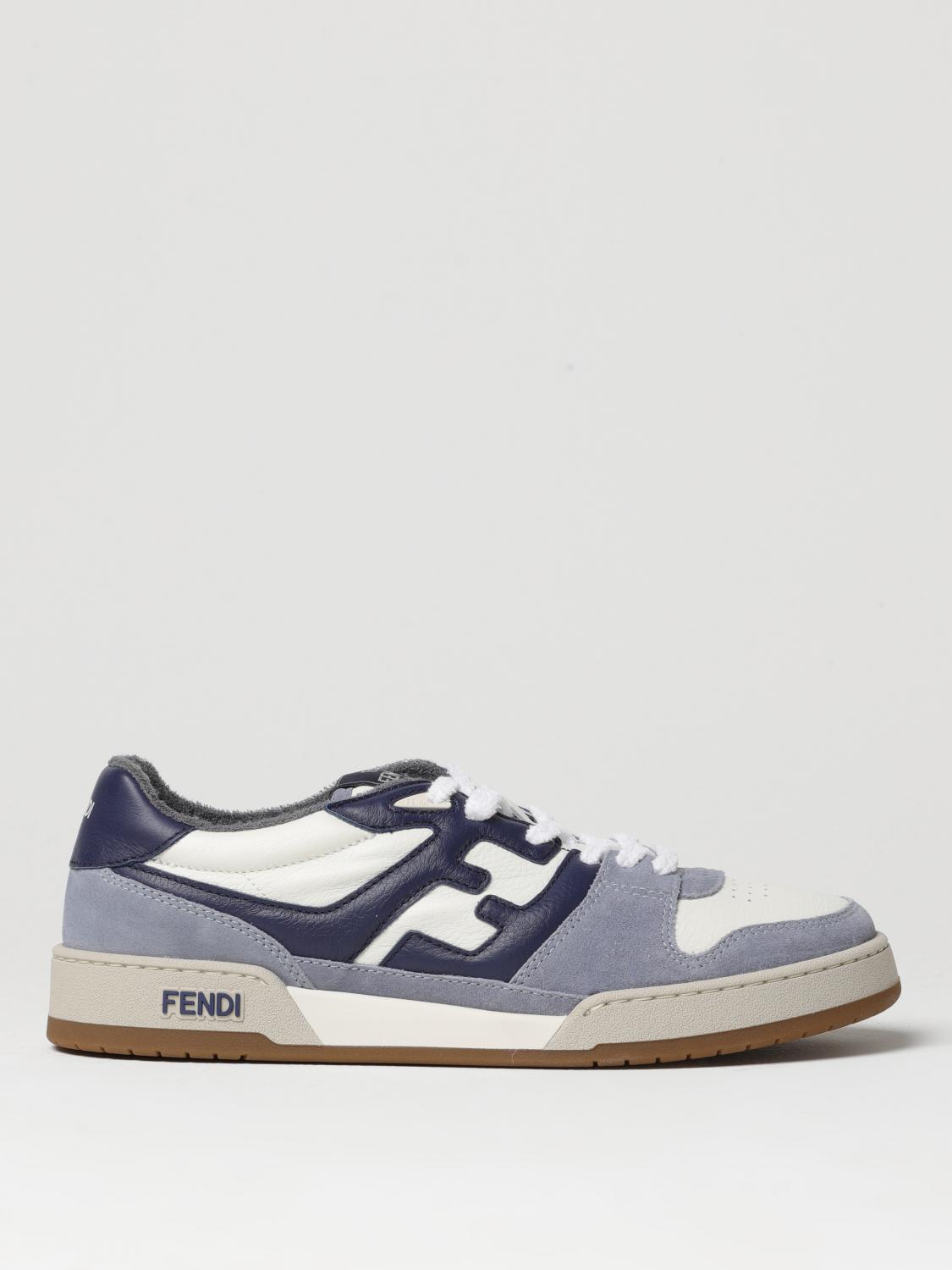 Fendi Men's Match FF-Logo Leather Low-Top Sneakers