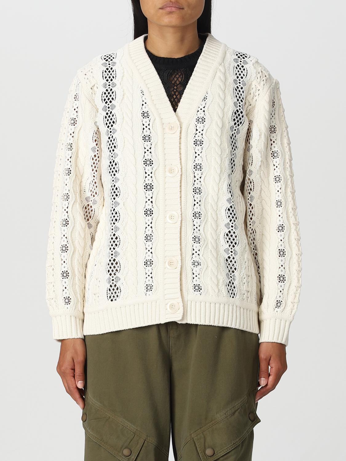 Shop Sea Ny Merino Wool Cardigan In Yellow Cream