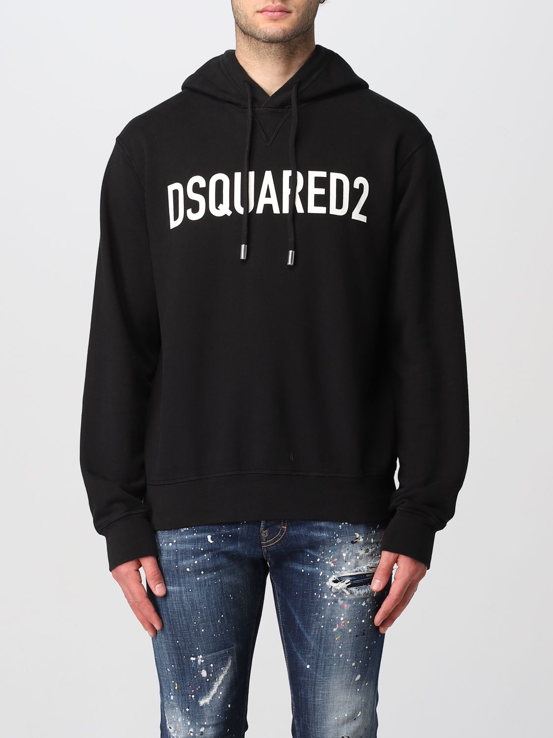 DSQUARED2: sweatshirt for man - Black | Dsquared2 sweatshirt ...