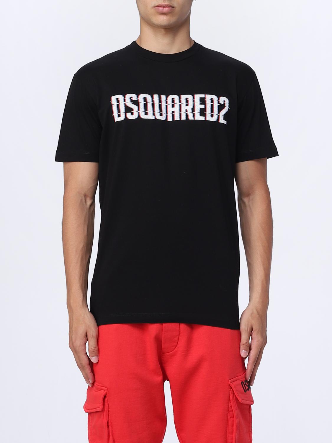 Dsquared2 t shirt hot sale black and red