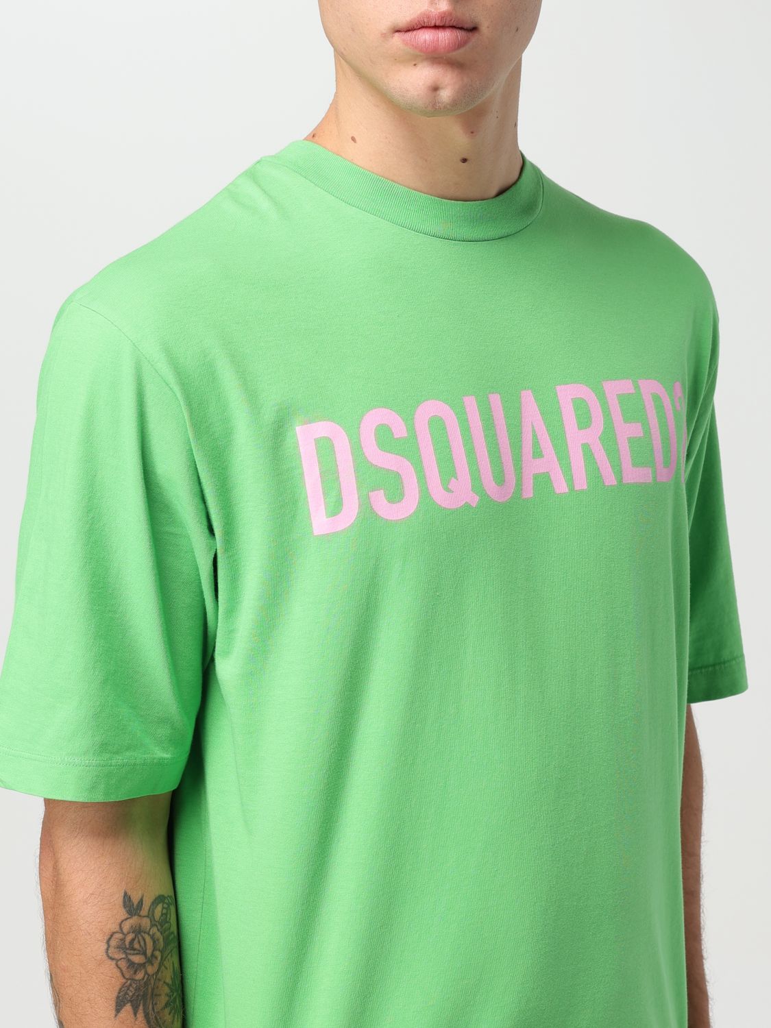 DSQUARED2: cotton t-shirt - Green