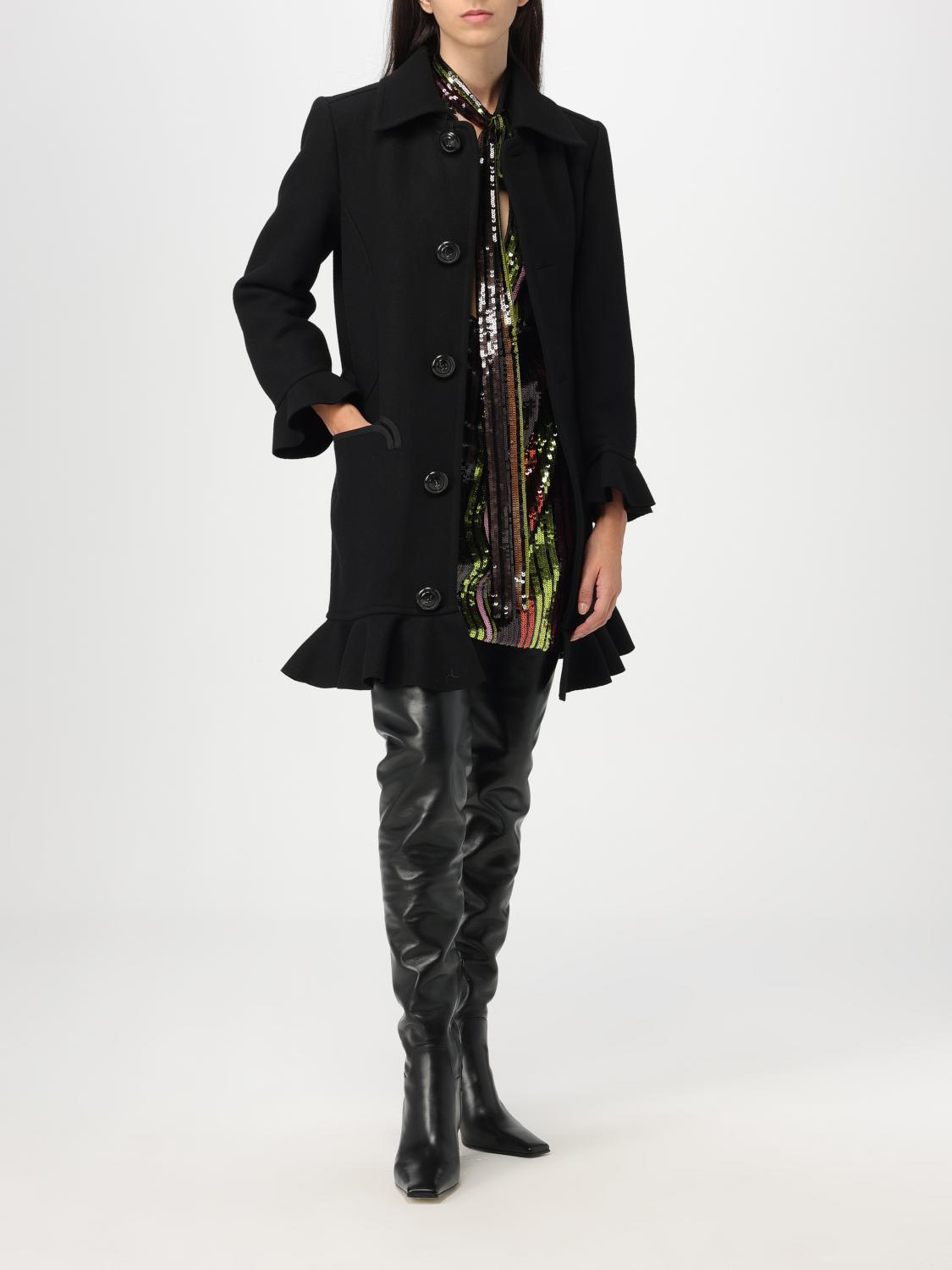 Dsquared2 Mini Ruffled Coat In Black