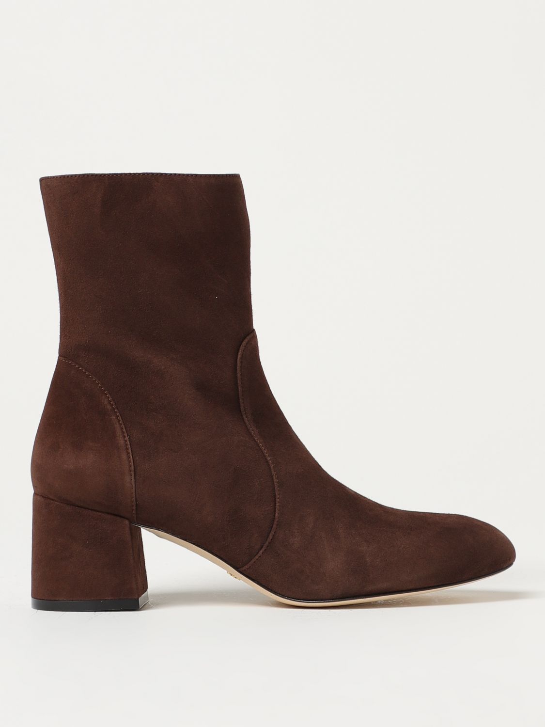 Stuart Weitzman Flat Ankle Boots  Woman In Brown