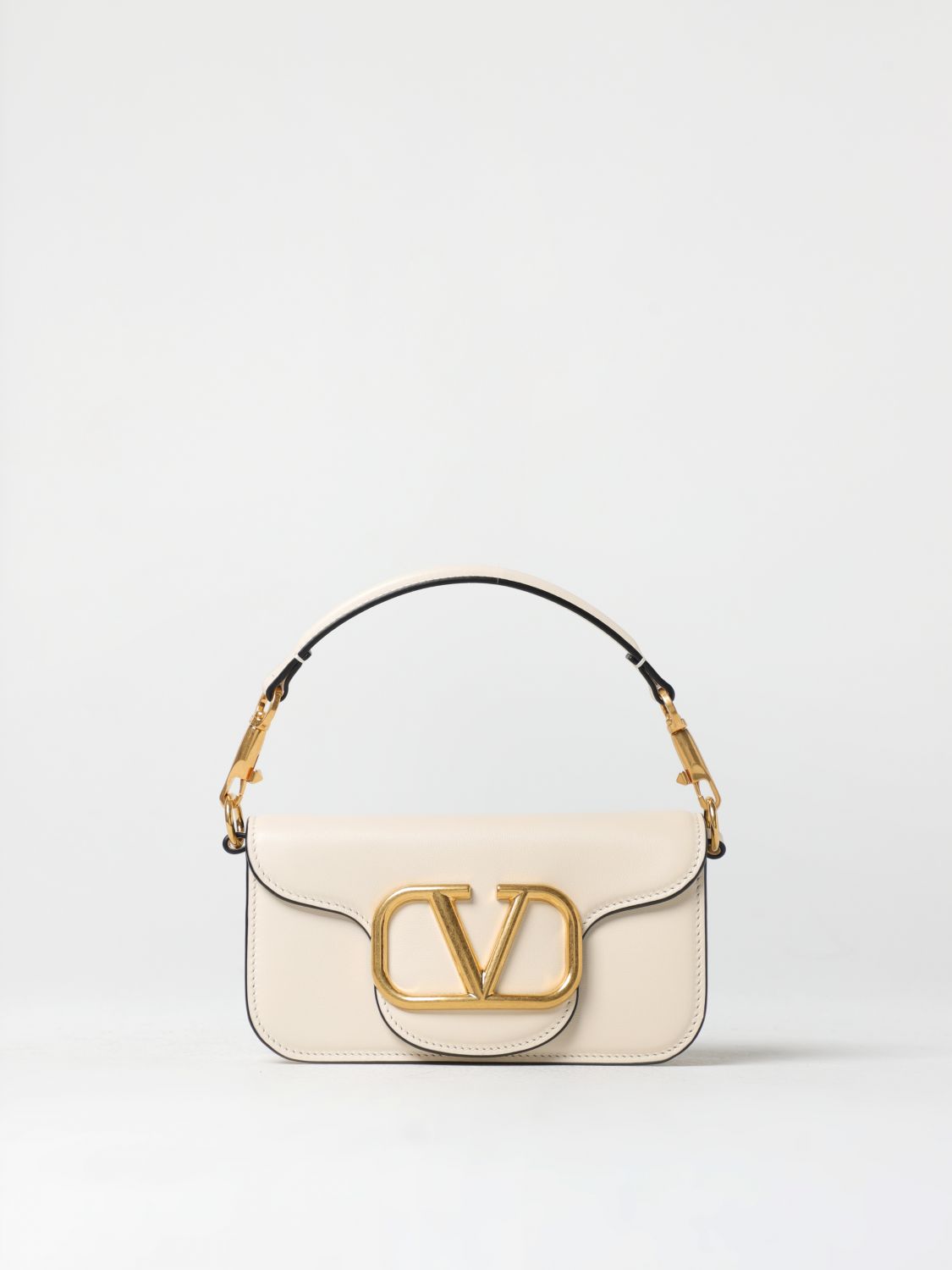 Valentino Garavani Cream Leather Urban Lace Satchel Bag - Yoogi's