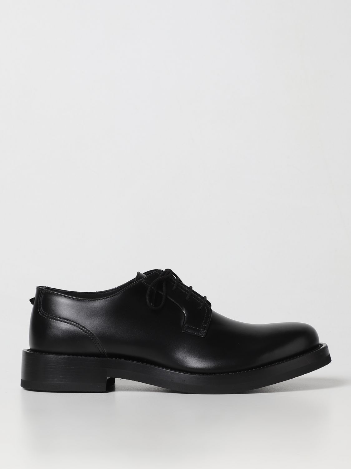 Shop Valentino Derby In Leather In Black