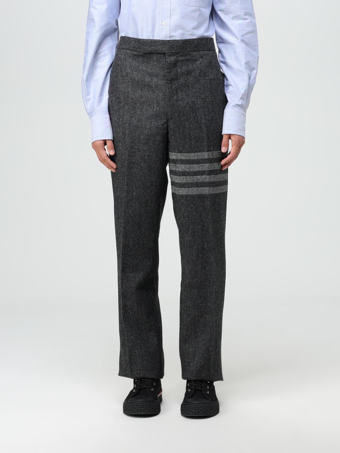 Shop Thom Browne Pants Men Color Charcoal