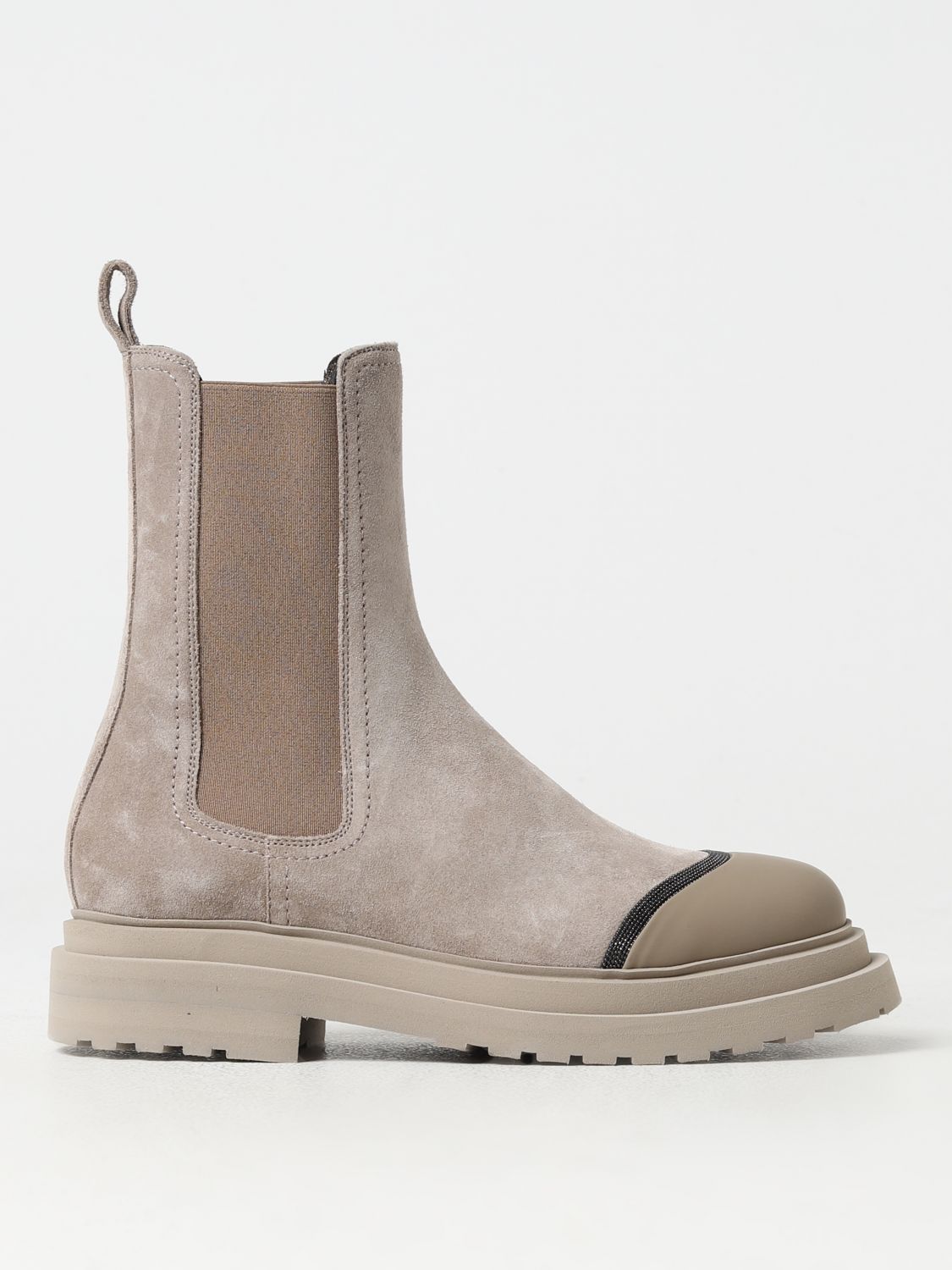 Brunello Cucinelli Flache Stiefeletten  Damen Farbe Wallnuss In Walnut