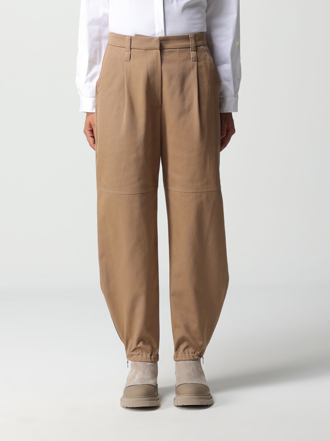 Brunello Cucinelli Trousers  Woman In Beige