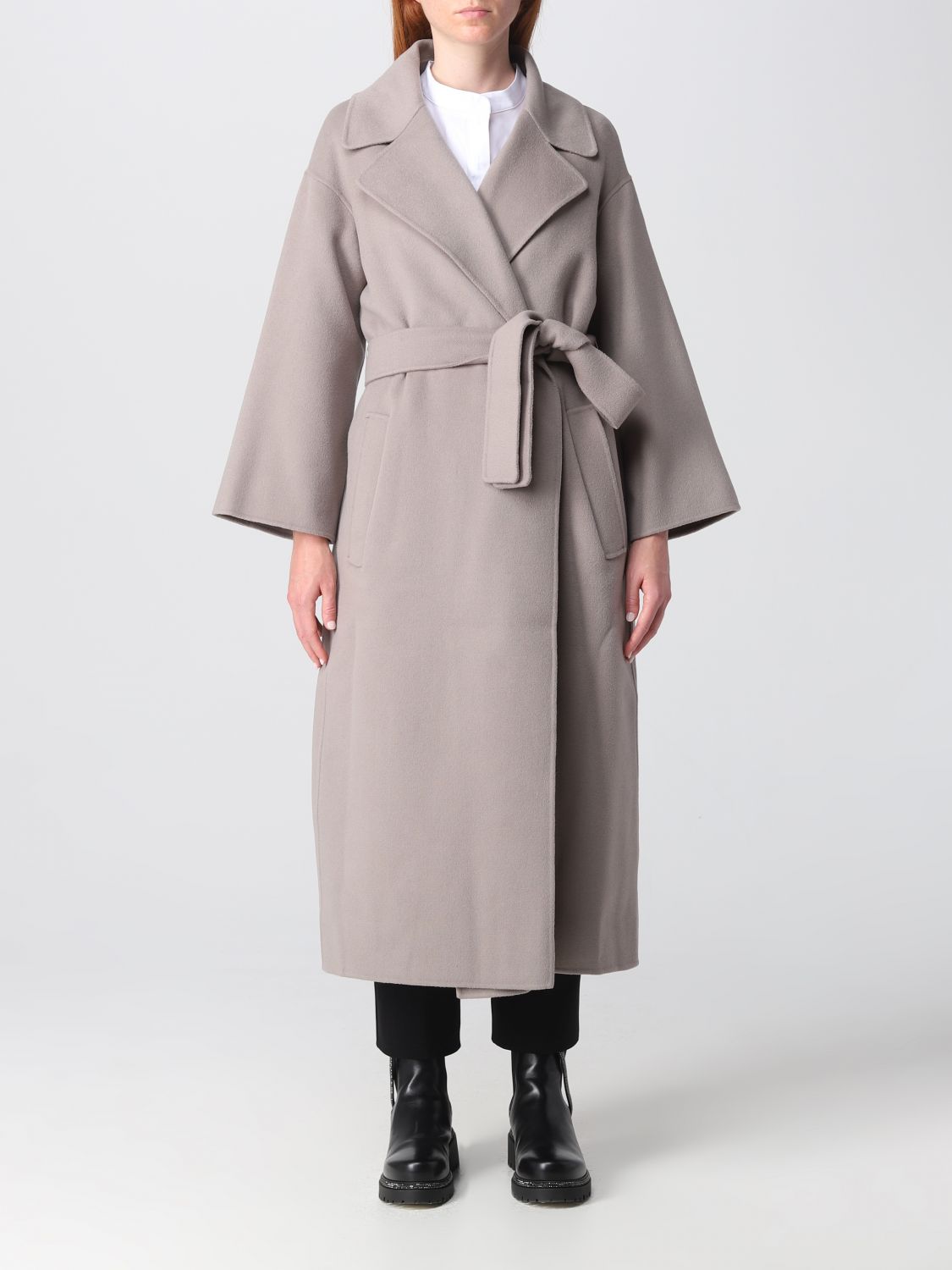 S MAX MARA: Venice coat in wool - Grey | S Max Mara coat 2390161039600 ...