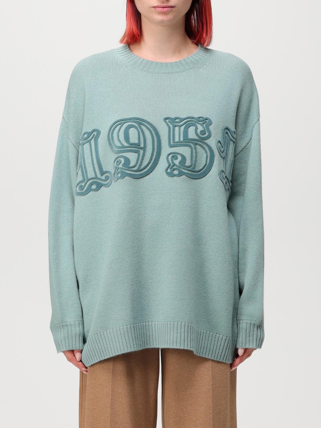 Max Mara Sweater In Wool And Cashmere Blend In Gnawed Blue