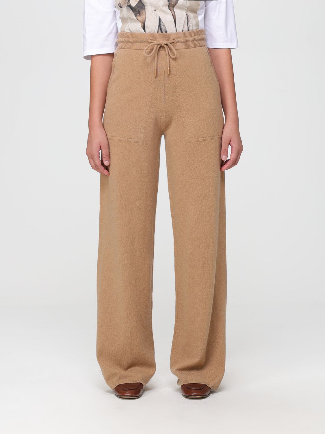 Trousers MAX MARA Woman colour Camel