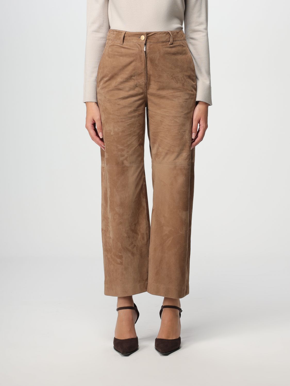 's Max Mara Trousers S Max Mara Woman In Camel