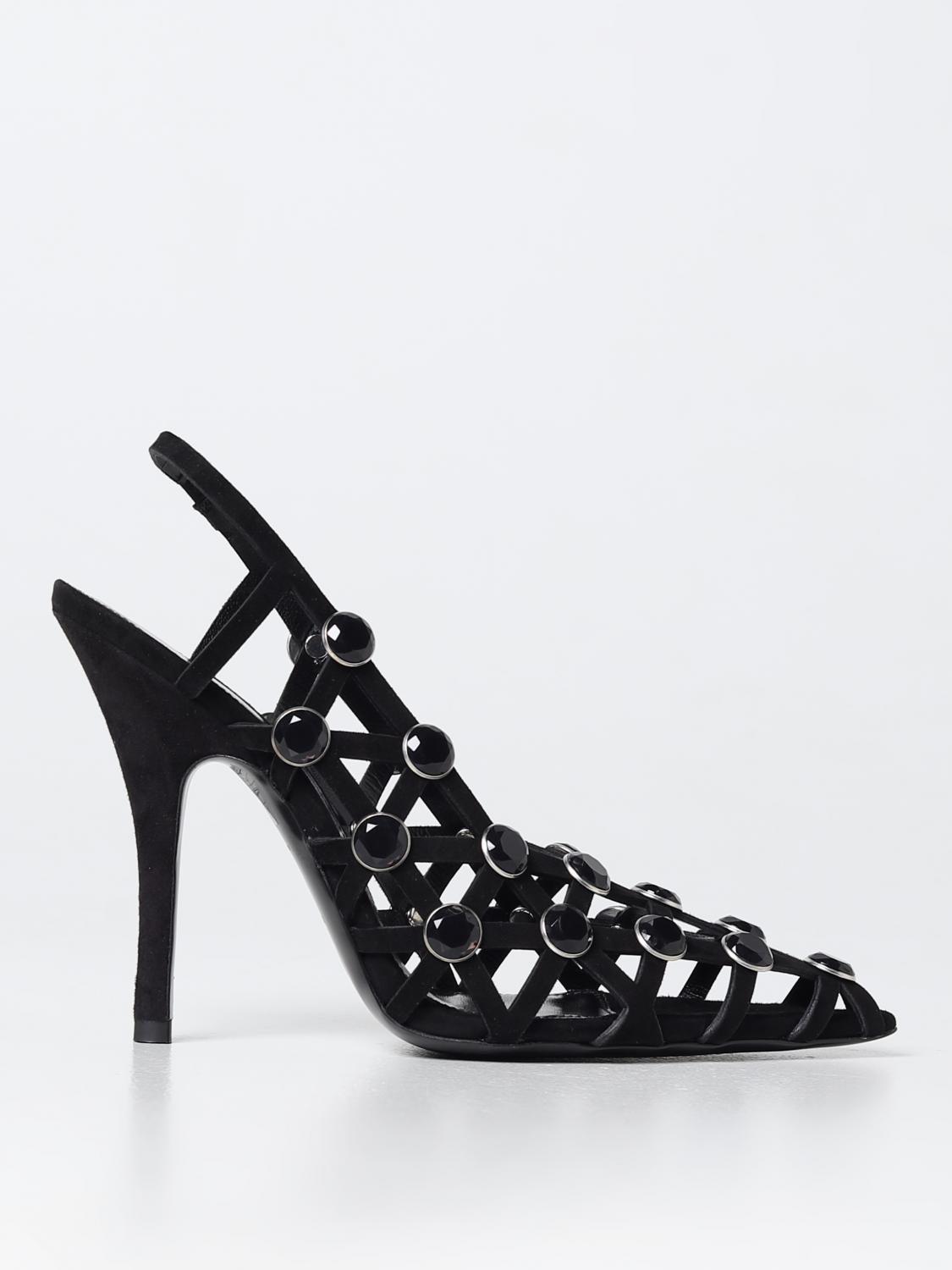 Attico Grid Slingback Dã©col In Black