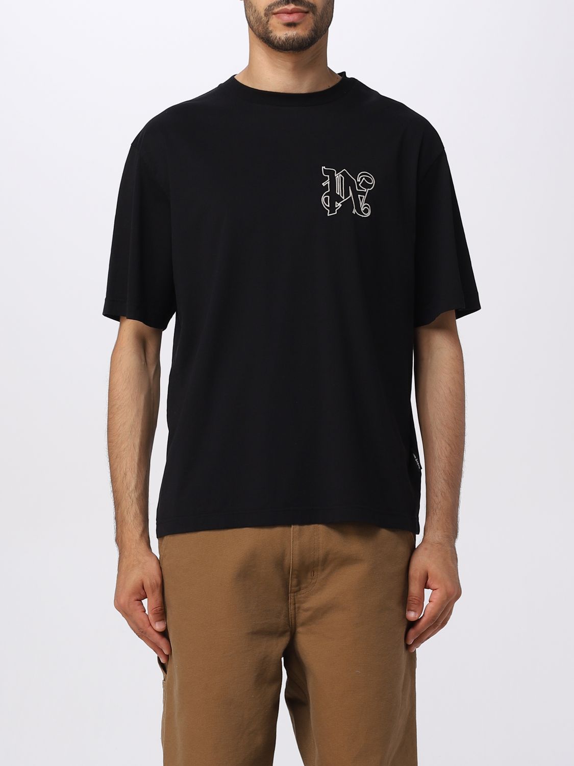 s Stussy Monogram Long Sleeve Cotton Shirts Black - Size M