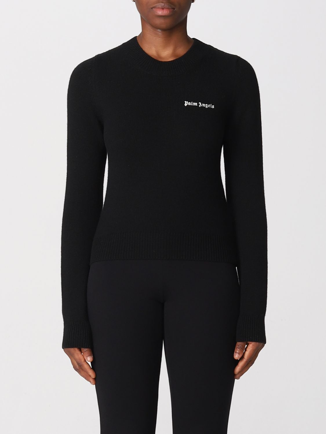 Shop Palm Angels Nylon Sweater In Black