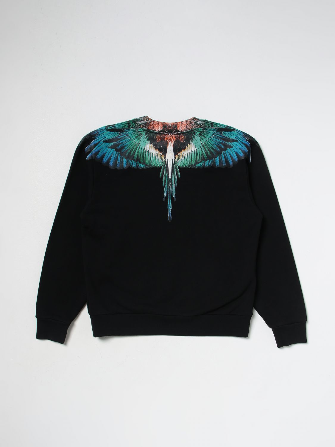 MARCELO BURLON Marcelo Burlon County of Milan bambino felpa nera in cotone  CBBB001F22FLE0041001K