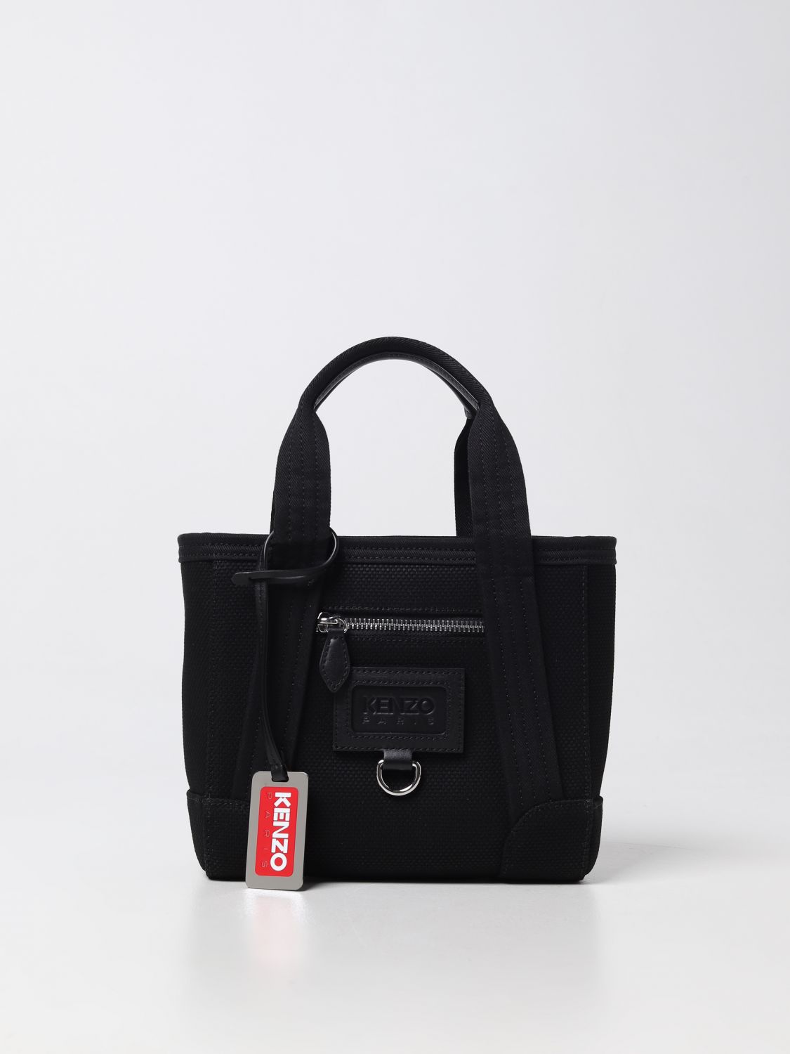 Shop Kenzo Bag In Canvas With Charm In Black