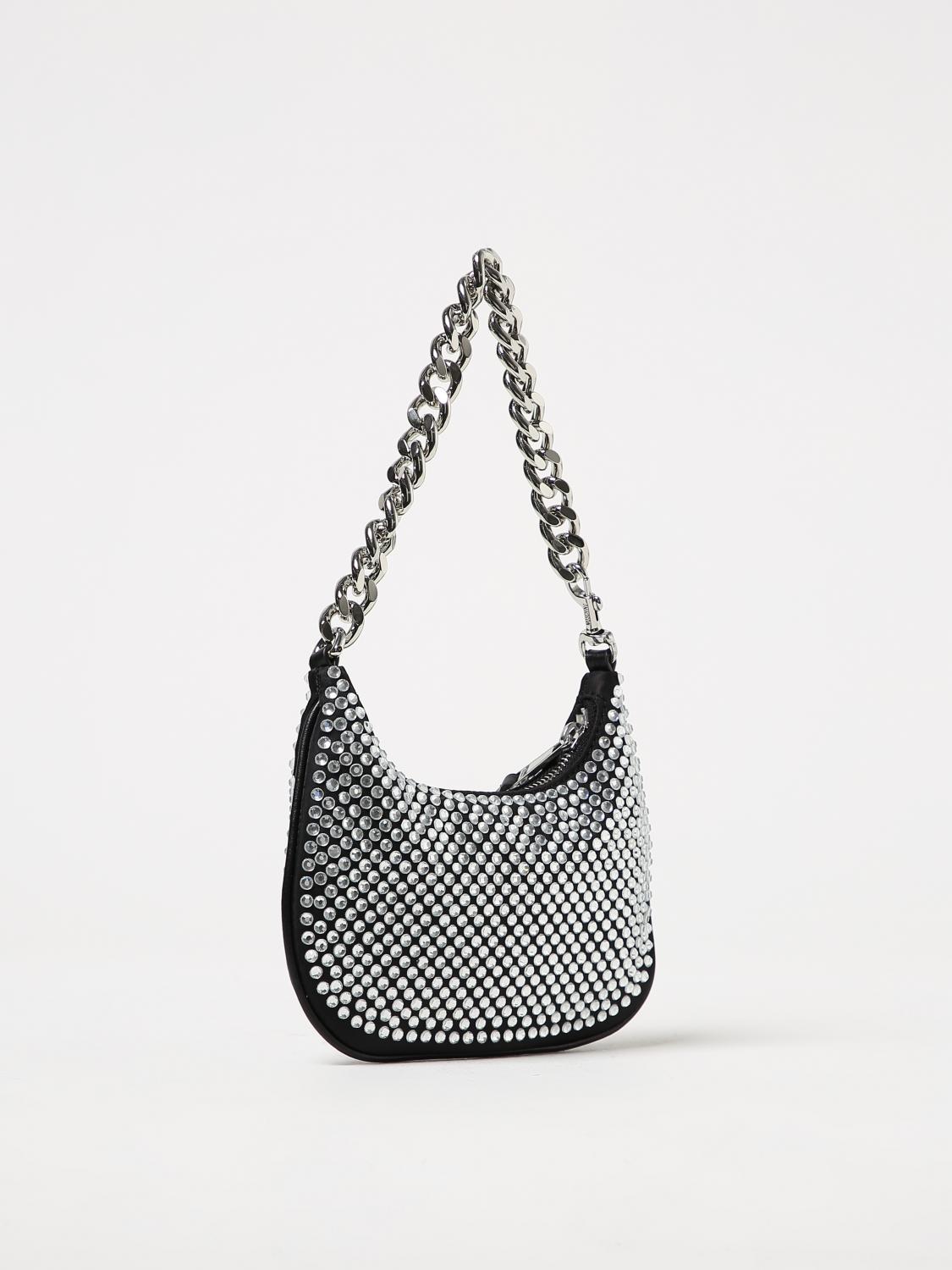 Topshop nylon slouch shoulder bag in black