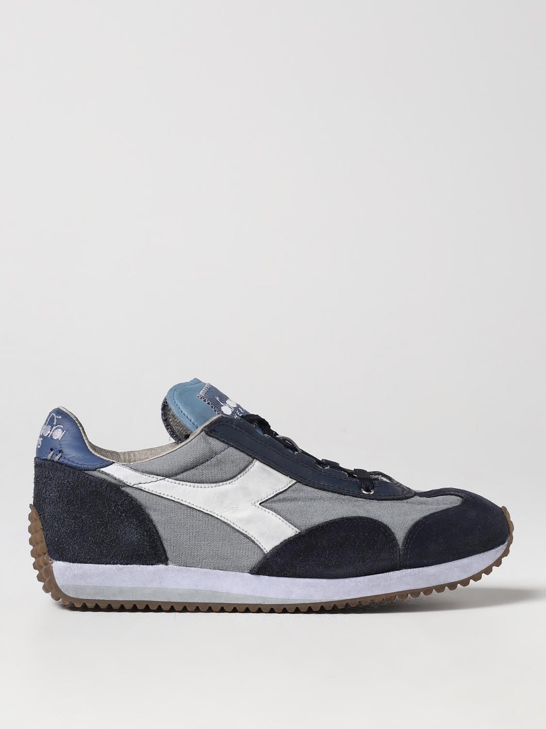 Equipe Stone Stonewashed Trainer - Blue, Mens Shoes Online