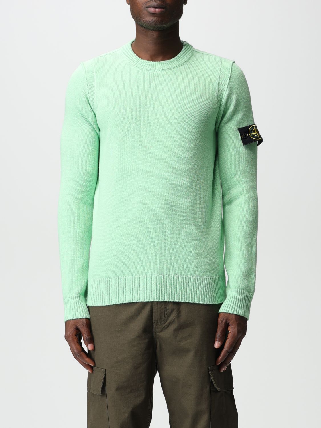 Stone Island Sweater  Men Color Grass Green