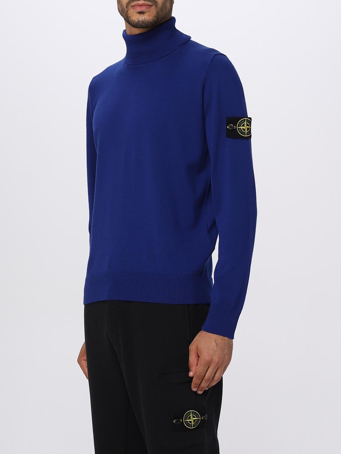 Royal blue stone island on sale jumper