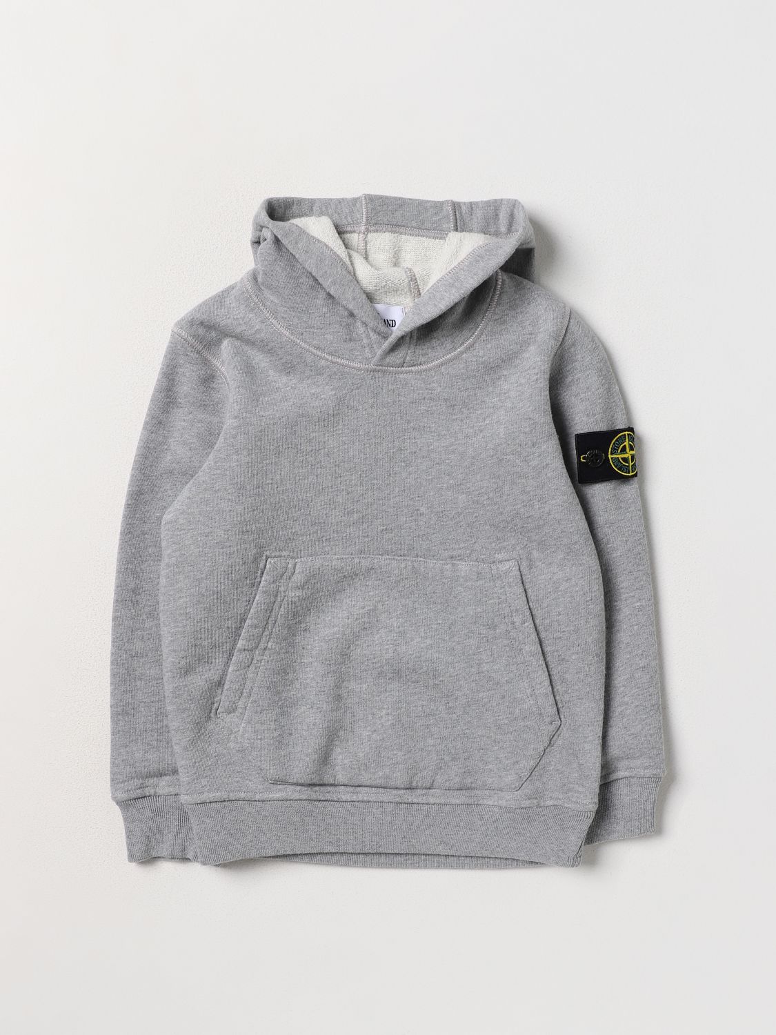 STONE ISLAND JUNIOR cotton sweatshirt Grey 1 Stone Island